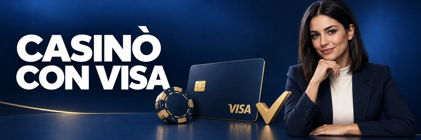 Confronto dei casinò con Visa, con carta e fiches